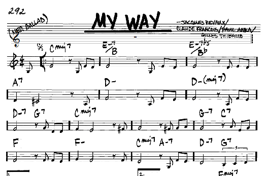 My Way (Real Book  Melody & Chords  C Instruments) von Paul Anka