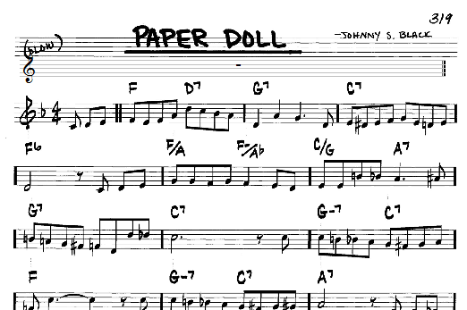 Paper Doll (Real Book  Melody & Chords  C Instruments) von Johnny S. Black