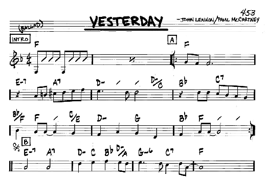 Yesterday (Real Book  Melody & Chords  C Instruments) von The Beatles