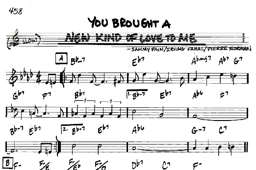 You Brought A New Kind Of Love To Me (Real Book  Melody & Chords  C Instruments) von Frank Sinatra