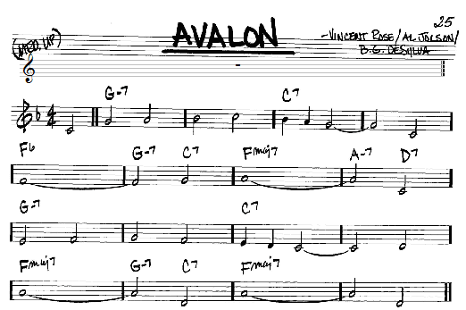 Avalon (Real Book  Melody & Chords  C Instruments) von Al Jolson