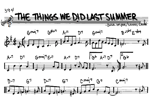 The Things We Did Last Summer (Real Book  Melody & Chords  C Instruments) von Sammy Cahn