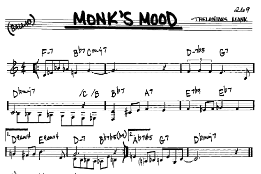 Monk's Mood (Real Book  Melody & Chords  C Instruments) von Thelonious Monk