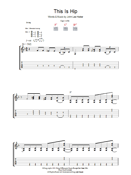 This Is Hip (Guitar Tab) von John Lee Hooker