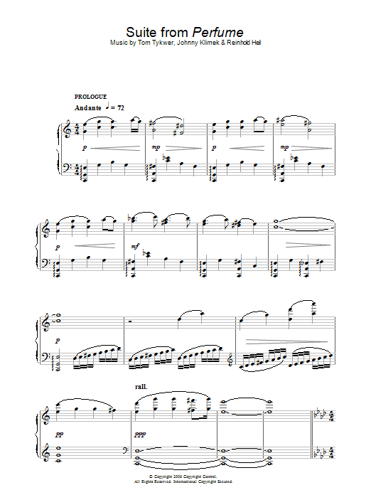 Suite (from Perfume) (Piano Solo) von Tom Tykwer
