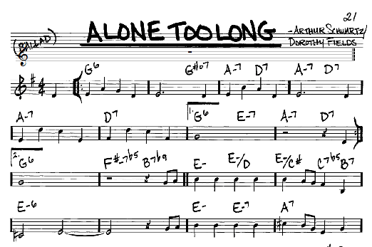 Alone Too Long (Real Book  Melody & Chords  C Instruments) von Nat King Cole