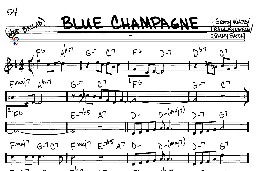 Blue Champagne (Real Book  Melody & Chords  C Instruments) von Jimmy Dorsey