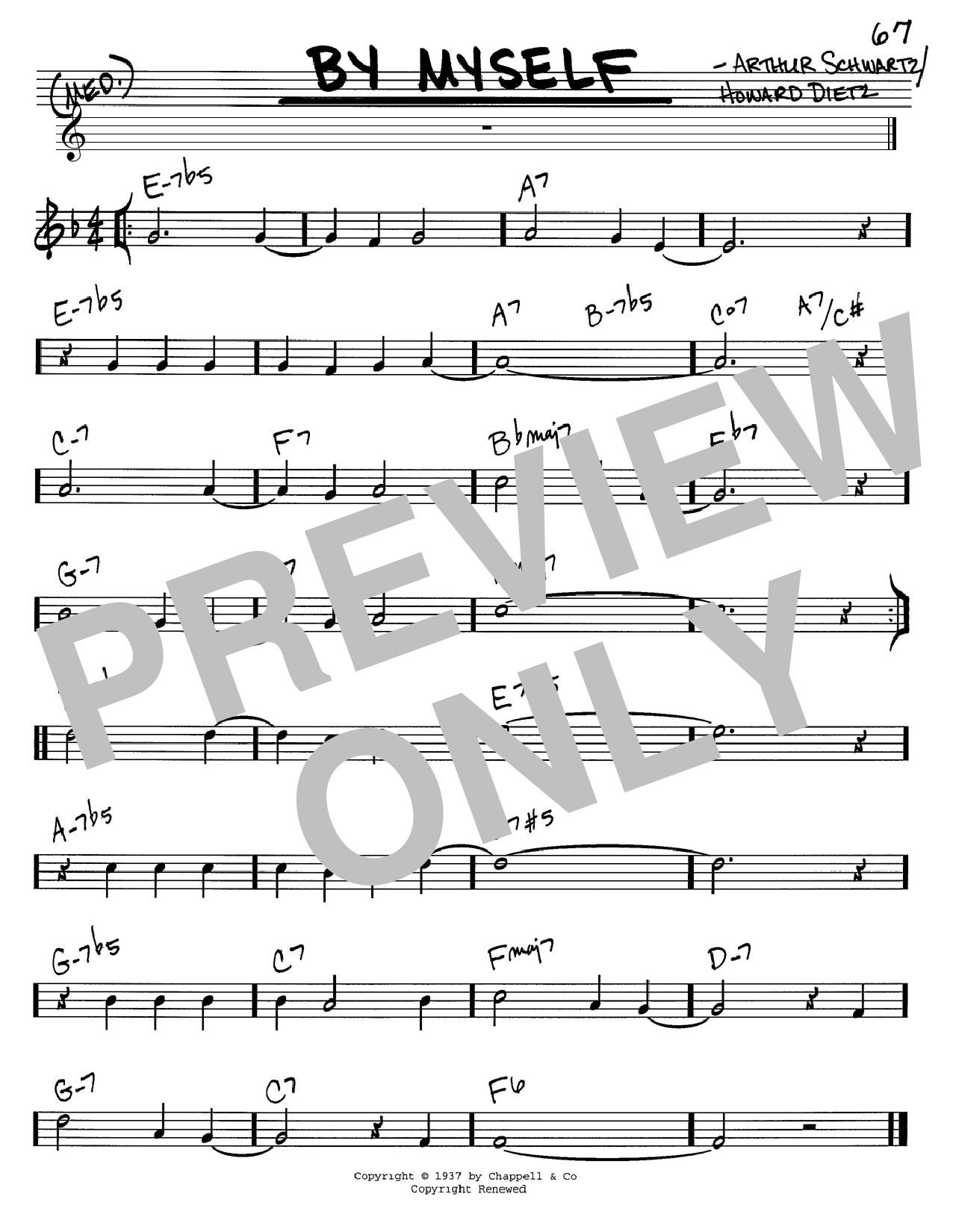 By Myself (Real Book  Melody & Chords  C Instruments) von Howard Dietz