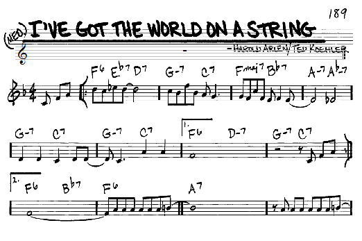 I've Got The World On A String (Real Book  Melody & Chords  C Instruments) von Harold Arlen