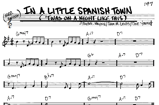 In A Little Spanish Town ('Twas On A Night Like This) (Real Book  Melody & Chords  C Instruments) von Sam M. Lewis