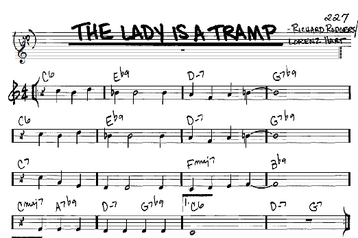 The Lady Is A Tramp (Real Book  Melody & Chords  C Instruments) von Rodgers & Hart