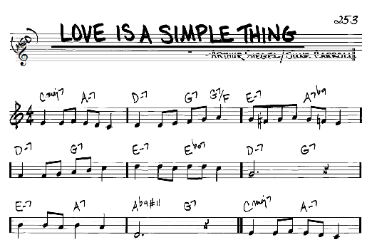 Love Is A Simple Thing (Real Book  Melody & Chords  C Instruments) von June Carroll