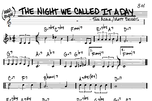 The Night We Called It A Day (Real Book  Melody & Chords  C Instruments) von Frank Sinatra