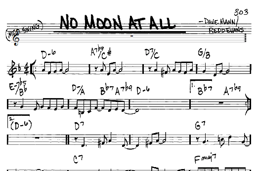 No Moon At All (Real Book  Melody & Chords  C Instruments) von Dave Mann