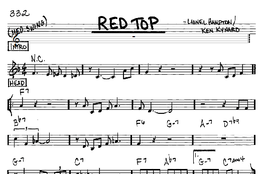 Red Top (Real Book  Melody & Chords  C Instruments) von Lionel Hampton