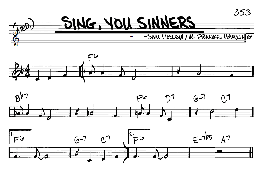 Sing, You Sinners (Real Book  Melody & Chords  C Instruments) von Sam Coslow