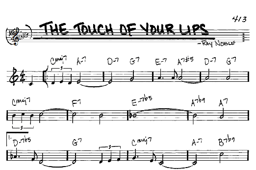 The Touch Of Your Lips (Real Book  Melody & Chords  C Instruments) von Ray Noble