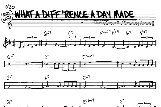 What A Diff'rence A Day Made (Real Book  Melody & Chords  C Instruments) von Stanley Adams