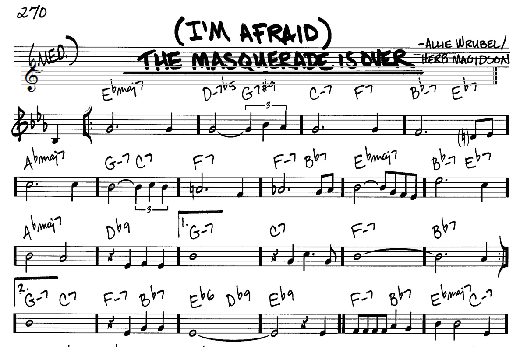 (I'm Afraid) The Masquerade Is Over (Real Book  Melody & Chords  C Instruments) von David Porter