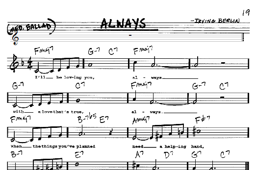 Always (Real Book  Melody, Lyrics & Chords) von Irving Berlin