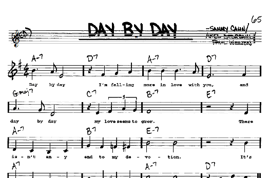 Day By Day (Real Book  Melody, Lyrics & Chords) von Sammy Cahn