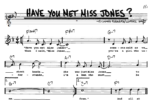 Have You Met Miss Jones? (Real Book  Melody, Lyrics & Chords) von Rodgers & Hart