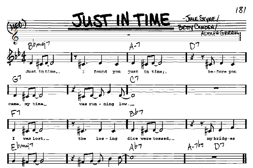 Just In Time (Real Book  Melody, Lyrics & Chords) von Frank Sinatra