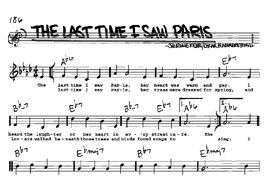 The Last Time I Saw Paris (Real Book  Melody, Lyrics & Chords) von Jerome Kern