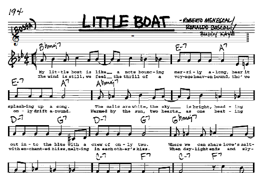 Little Boat (Real Book  Melody, Lyrics & Chords) von Buddy Kaye