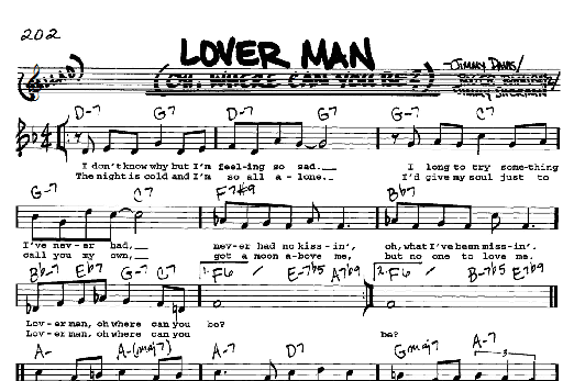 Lover Man (Oh, Where Can You Be?) (Real Book  Melody, Lyrics & Chords) von Billie Holiday