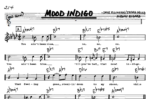 Mood Indigo (Real Book  Melody, Lyrics & Chords) von Duke Ellington