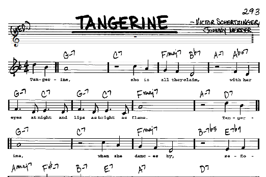 Tangerine (Real Book  Melody, Lyrics & Chords) von Johnny Mercer