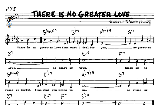 There Is No Greater Love (Real Book  Melody, Lyrics & Chords) von Isham Jones