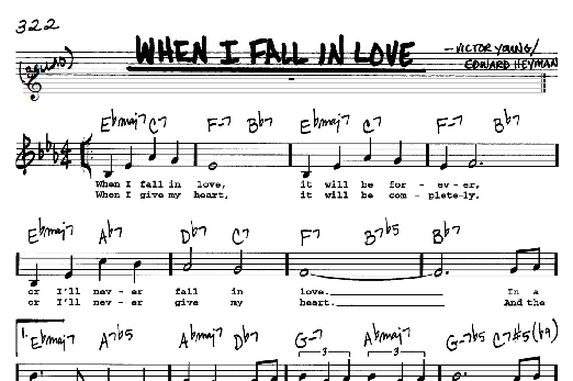 When I Fall In Love (Real Book  Melody, Lyrics & Chords) von Victor Young