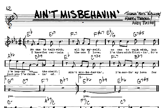 Ain't Misbehavin' (Real Book  Melody, Lyrics & Chords) von Fats Waller