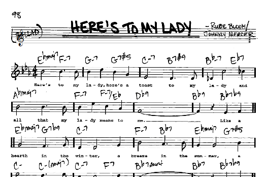 Here's To My Lady (Real Book  Melody, Lyrics & Chords) von Johnny Mercer