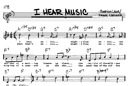 I Hear Music (Real Book  Melody, Lyrics & Chords) von Frank Loesser