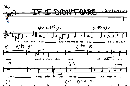 If I Didn't Care (Real Book  Melody, Lyrics & Chords) von Jack Lawrence