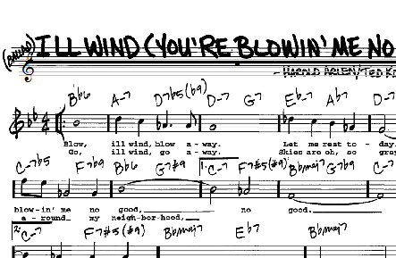 Ill Wind (You're Blowin' Me No Good) (Real Book  Melody, Lyrics & Chords) von Harold Arlen