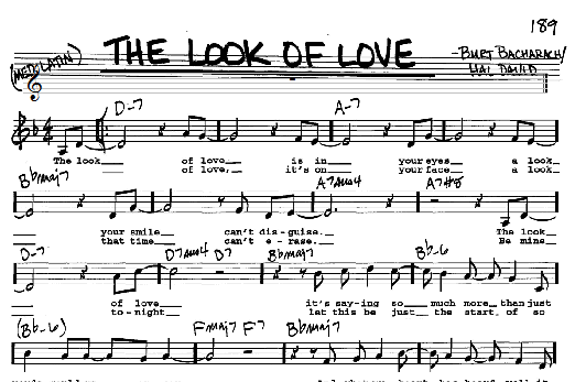 The Look Of Love (Real Book  Melody, Lyrics & Chords) von Bacharach & David