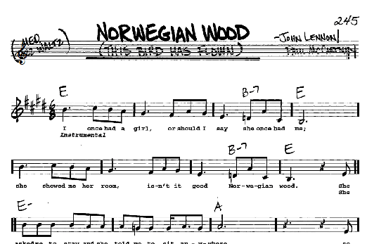 Norwegian Wood (This Bird Has Flown) (Real Book  Melody, Lyrics & Chords) von The Beatles