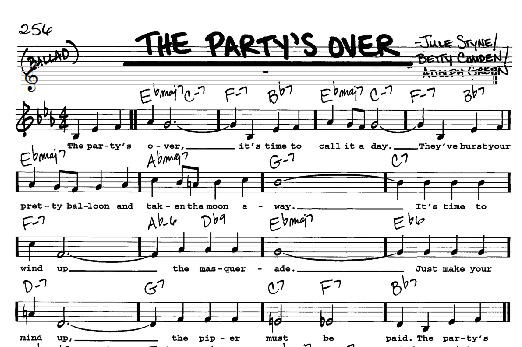 The Party's Over (Real Book  Melody, Lyrics & Chords) von Betty Comden