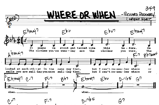 Where Or When (Real Book  Melody, Lyrics & Chords) von Rodgers & Hart