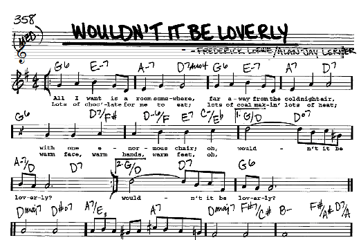 Wouldn't It Be Loverly (Real Book  Melody, Lyrics & Chords) von Lerner & Loewe