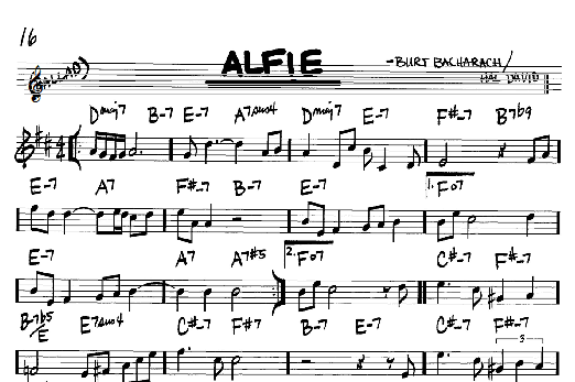 Alfie (Real Book  Melody & Chords  Bb Instruments) von Bacharach & David