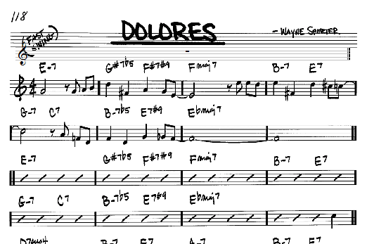 Dolores (Real Book  Melody & Chords  Bb Instruments) von Wayne Shorter