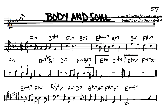 Body And Soul (Real Book  Melody & Chords  Bb Instruments) von John Green