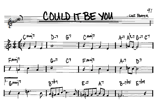 Could It Be You (Real Book  Melody & Chords  Bb Instruments) von Cole Porter
