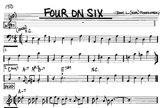 Four On Six (Real Book  Melody & Chords  Bb Instruments) von Wes Montgomery