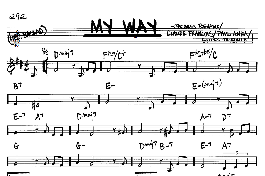 My Way (Real Book  Melody & Chords  Bb Instruments) von Paul Anka